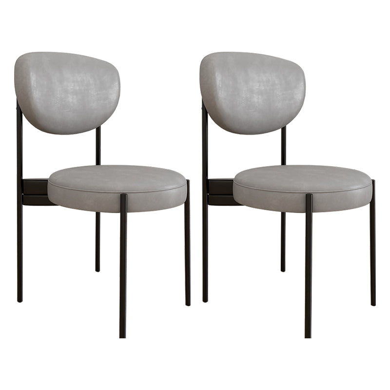 Chaise d'appoint en métal de Style Glam, finition mate, chaise de salle à manger à dossier ouvert pour usage domestique