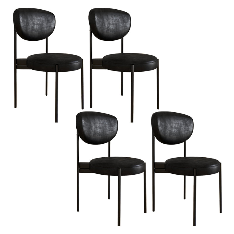 Chaise d'appoint en métal de Style Glam, finition mate, chaise de salle à manger à dossier ouvert pour usage domestique