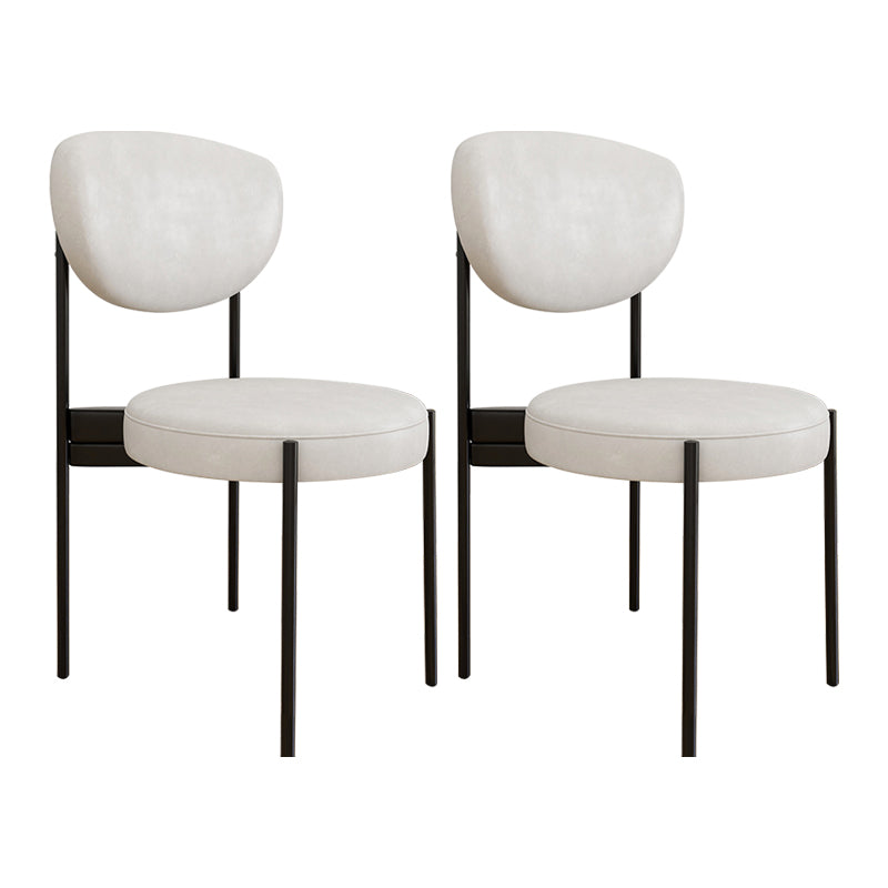 Chaise d'appoint en métal de Style Glam, finition mate, chaise de salle à manger à dossier ouvert pour usage domestique