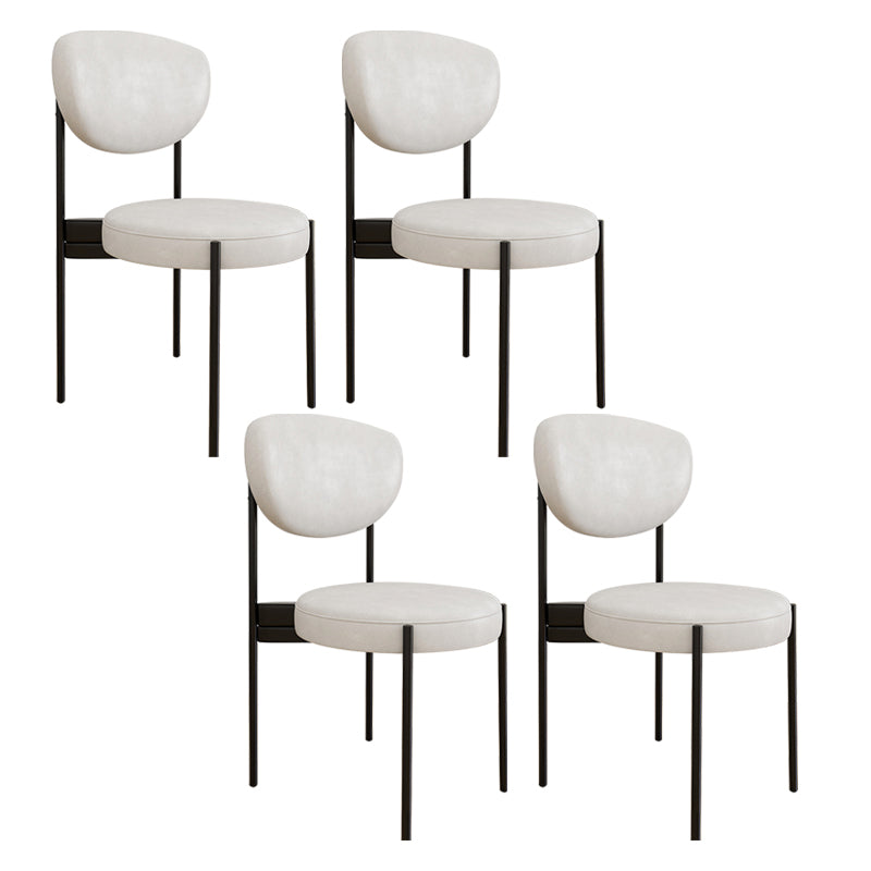 Chaise d'appoint en métal de Style Glam, finition mate, chaise de salle à manger à dossier ouvert pour usage domestique