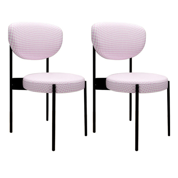 Chaise d'appoint en métal de Style Glam, finition mate, chaise de salle à manger à dossier ouvert pour usage domestique