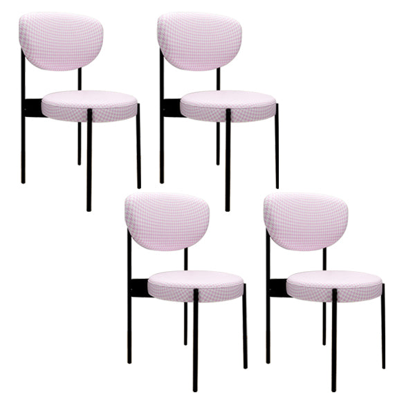Chaise d'appoint en métal de Style Glam, finition mate, chaise de salle à manger à dossier ouvert pour usage domestique