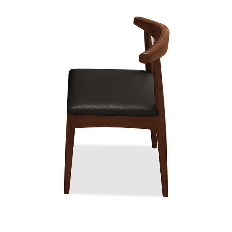 Ensemble de chaises en bois d'hévéa de style contemporain, chaises de cuisine et de salle à manger à dossier ouvert
