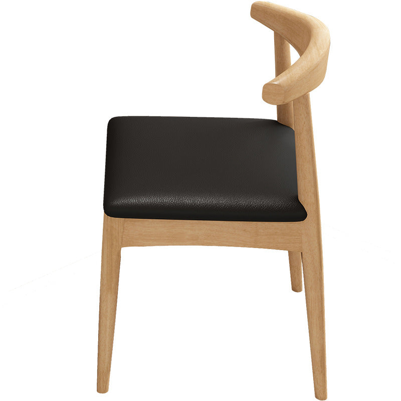 Ensemble de chaises en bois d'hévéa de style contemporain, chaises de cuisine et de salle à manger à dossier ouvert