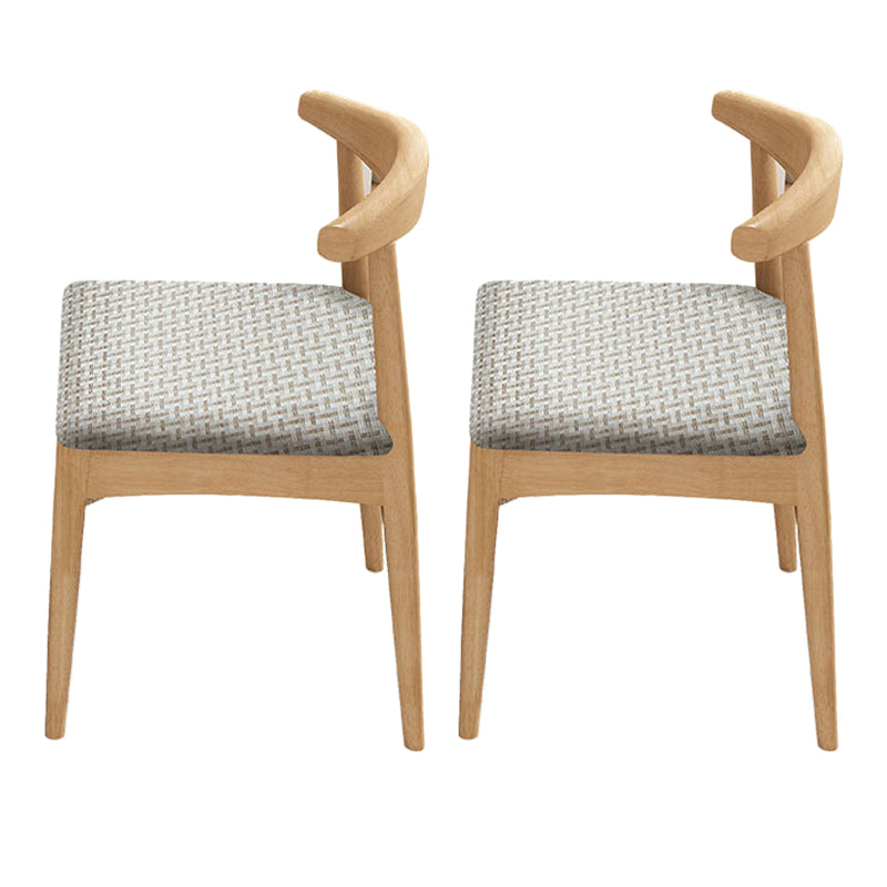 Ensemble de chaises en bois d'hévéa de style contemporain, chaises de cuisine et de salle à manger à dossier ouvert