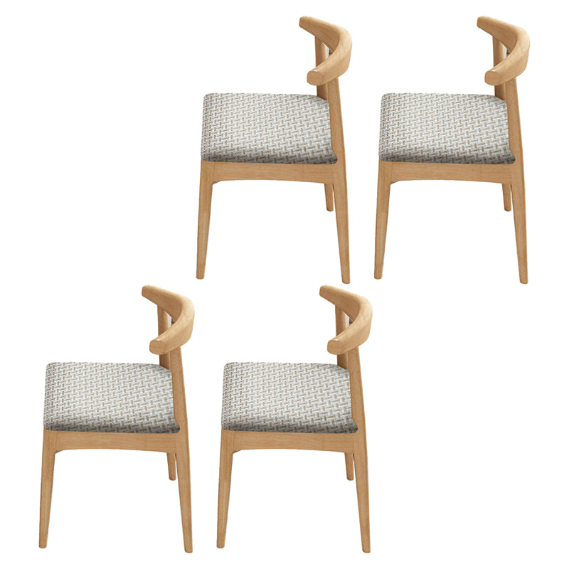 Ensemble de chaises en bois d'hévéa de style contemporain, chaises de cuisine et de salle à manger à dossier ouvert