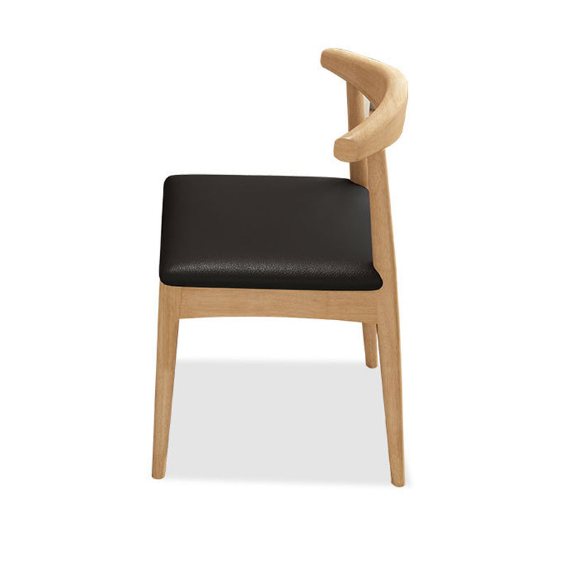 Ensemble de chaises en bois d'hévéa de style contemporain, chaises de cuisine et de salle à manger à dossier ouvert