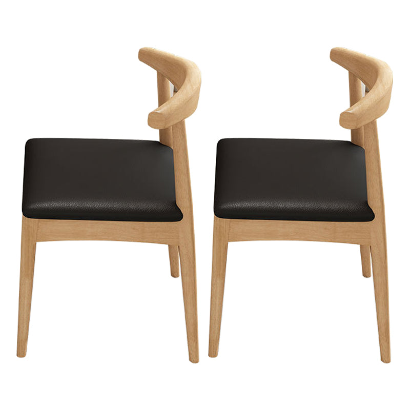 Ensemble de chaises en bois d'hévéa de style contemporain, chaises de cuisine et de salle à manger à dossier ouvert