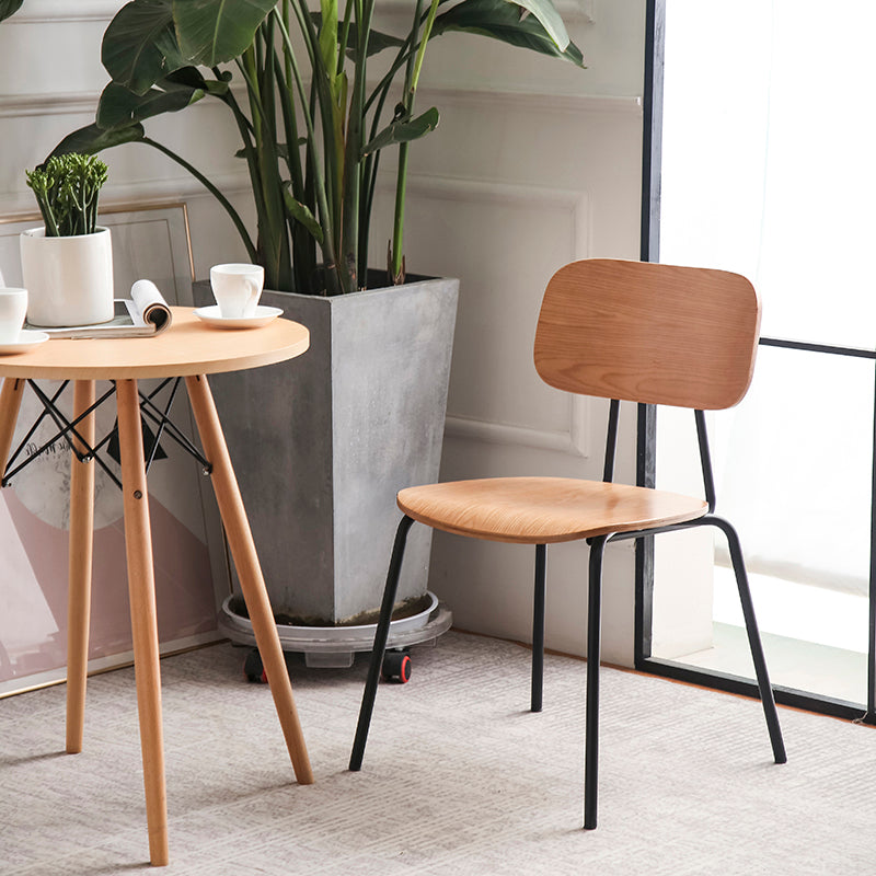 Metal Industrial Style Dining Side Chair Indoor Open Back Dining Side Chair