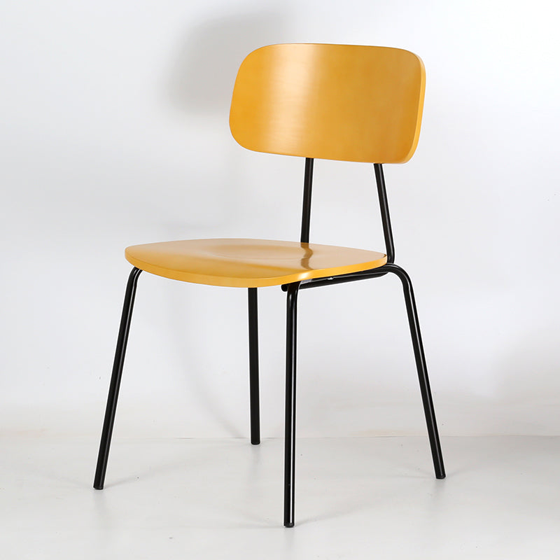 Metal Industrial Style Dining Side Chair Indoor Open Back Dining Side Chair