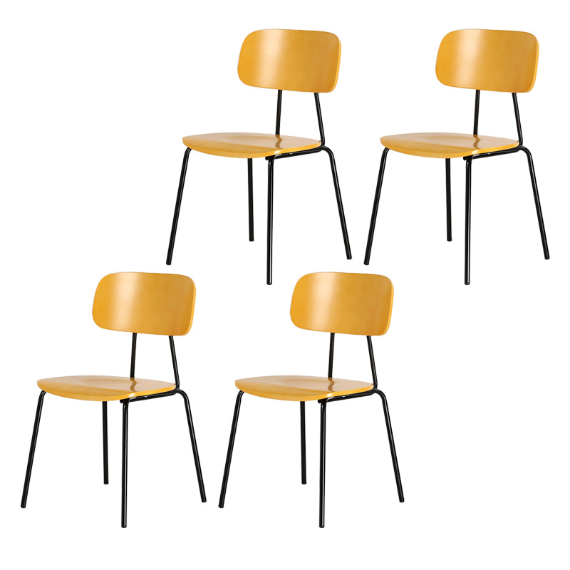 Metal Industrial Style Dining Side Chair Indoor Open Back Dining Side Chair
