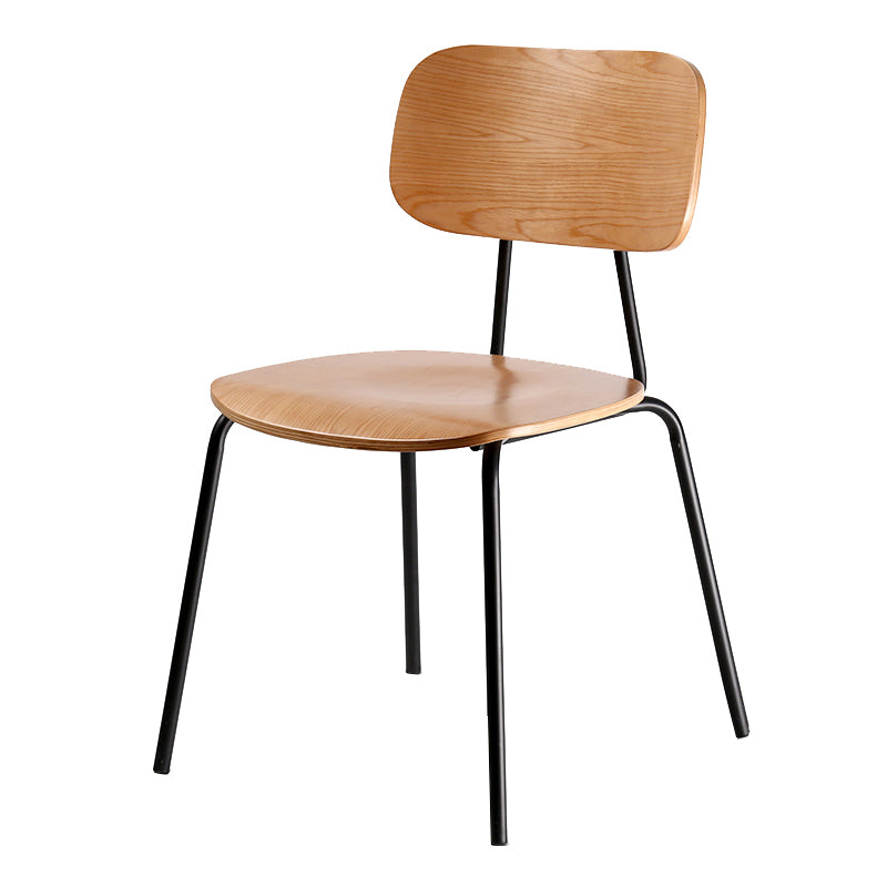 Metal Industrial Style Dining Side Chair Indoor Open Back Dining Side Chair