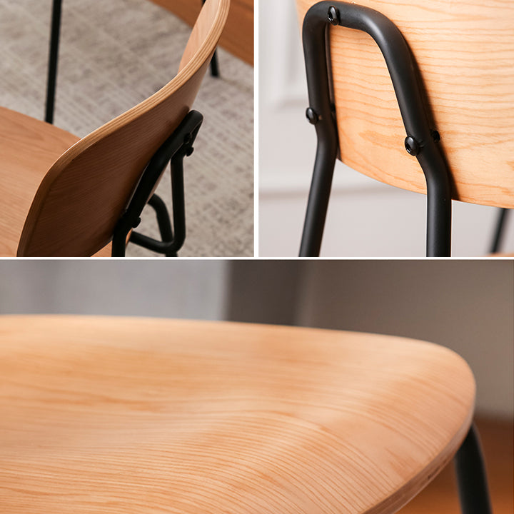 Metal Industrial Style Dining Side Chair Indoor Open Back Dining Side Chair