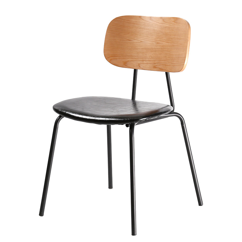 Metal Industrial Style Dining Side Chair Indoor Open Back Dining Side Chair
