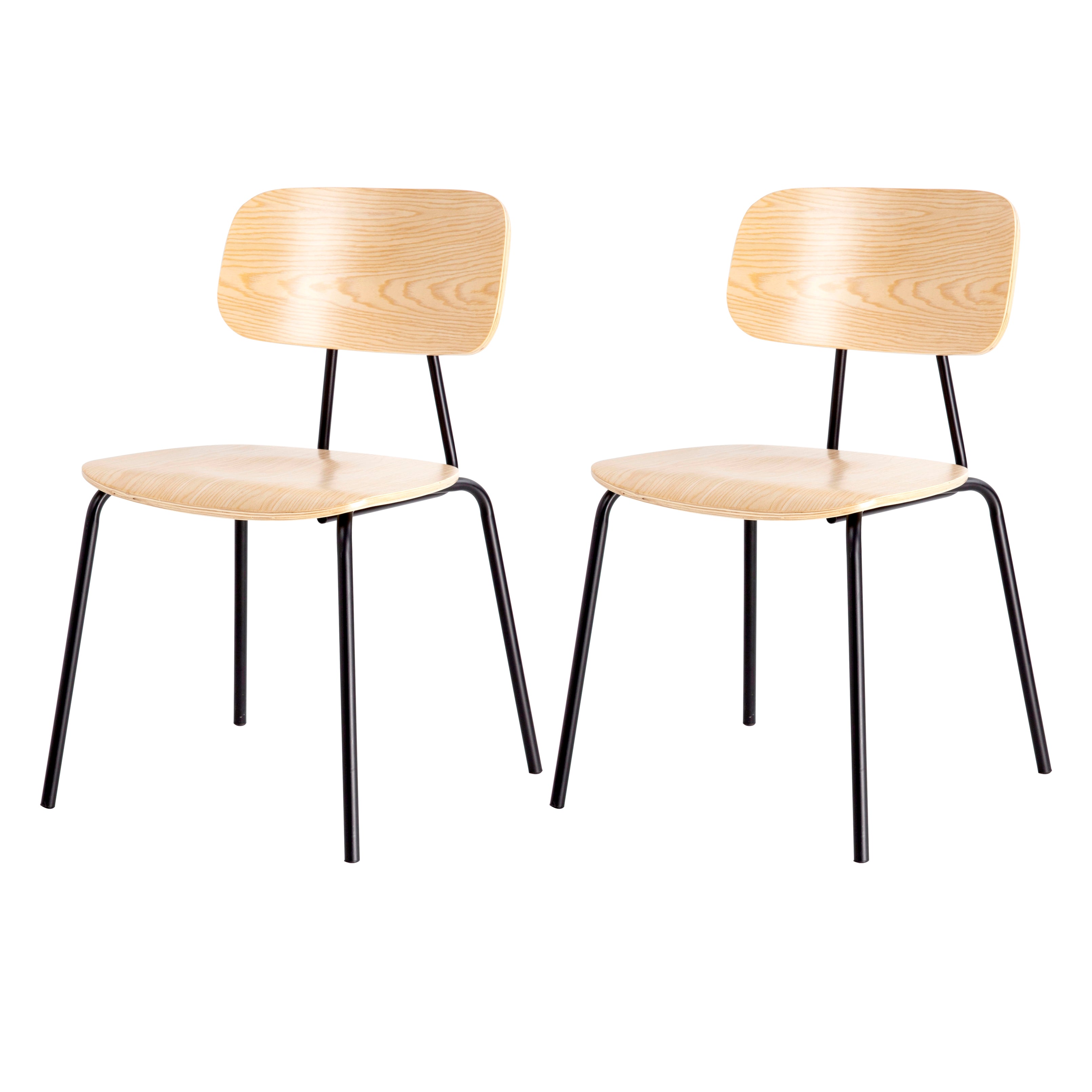 Metal Industrial Style Dining Side Chair Indoor Open Back Dining Side Chair