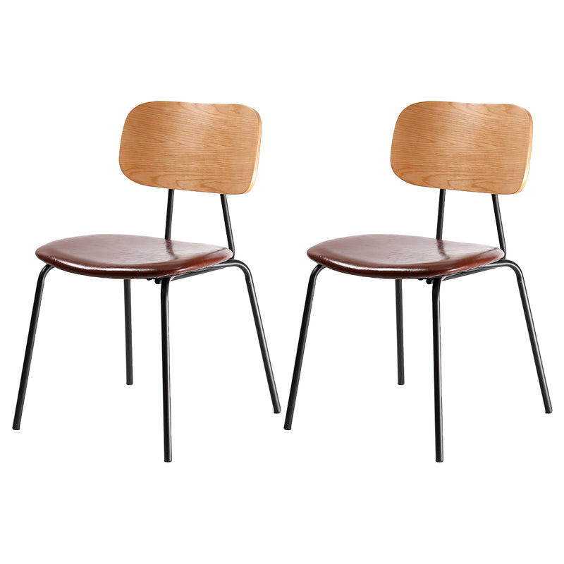 Metal Industrial Style Dining Side Chair Indoor Open Back Dining Side Chair