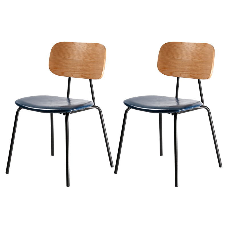 Metal Industrial Style Dining Side Chair Indoor Open Back Dining Side Chair