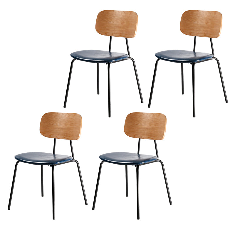 Metal Industrial Style Dining Side Chair Indoor Open Back Dining Side Chair