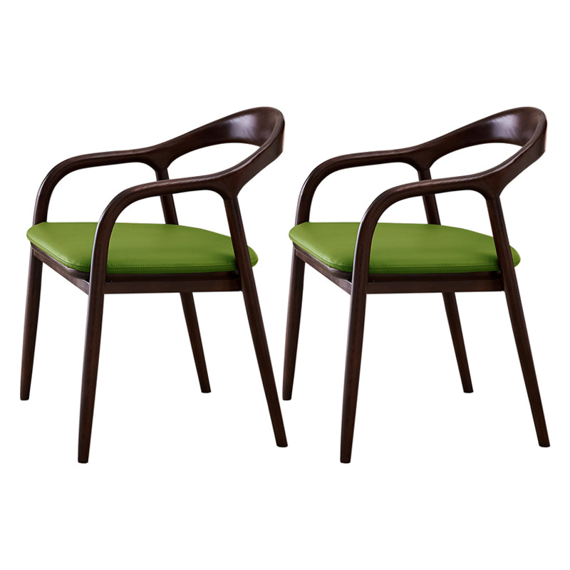 Silla de comedor minimalista con respaldo de apertura de cocina de madera maciza
