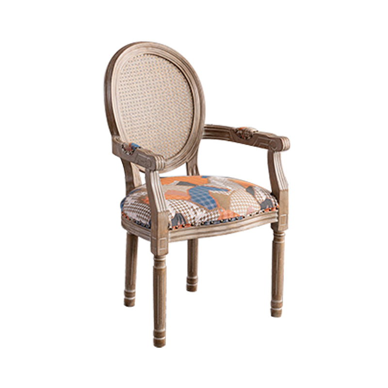 Solid Wood Farmhouse Dining Room Chair Matte Finish King Louis Back Side Chair
