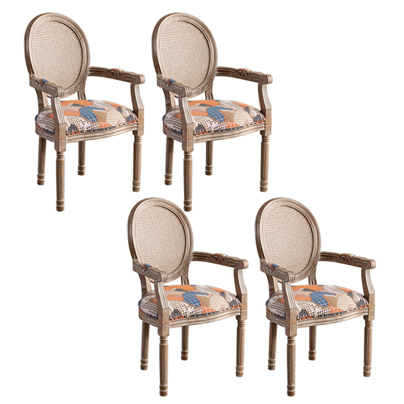 Solid Wood Farmhouse Dining Room Chair Matte Finish King Louis Back Side Chair