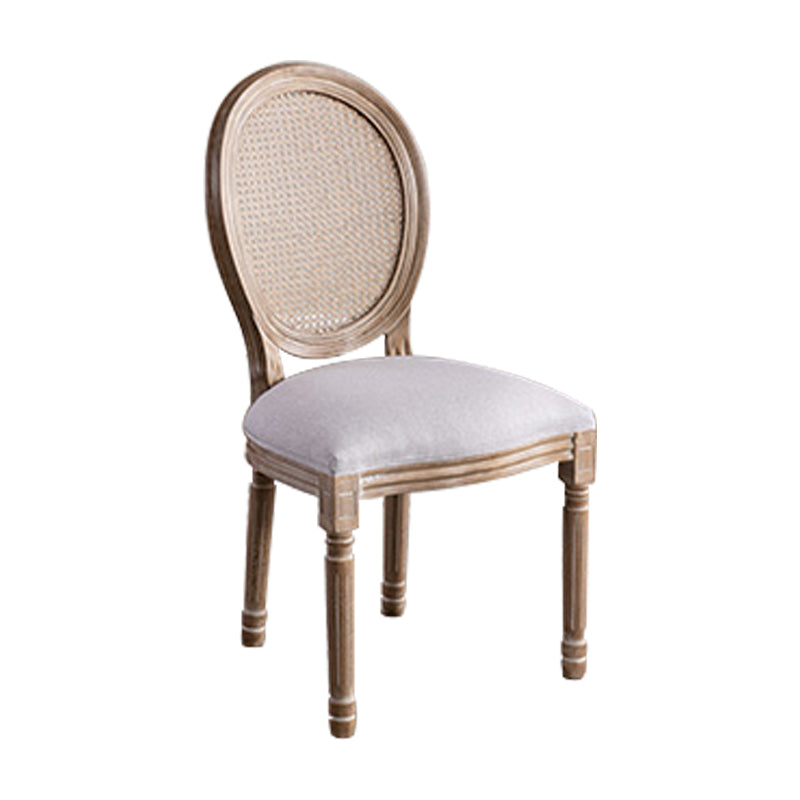 Solid Wood Farmhouse Dining Room Chair Matte Finish King Louis Back Side Chair