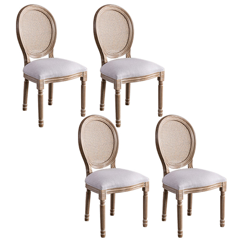 Solid Wood Farmhouse Dining Room Chair Matte Finish King Louis Back Side Chair