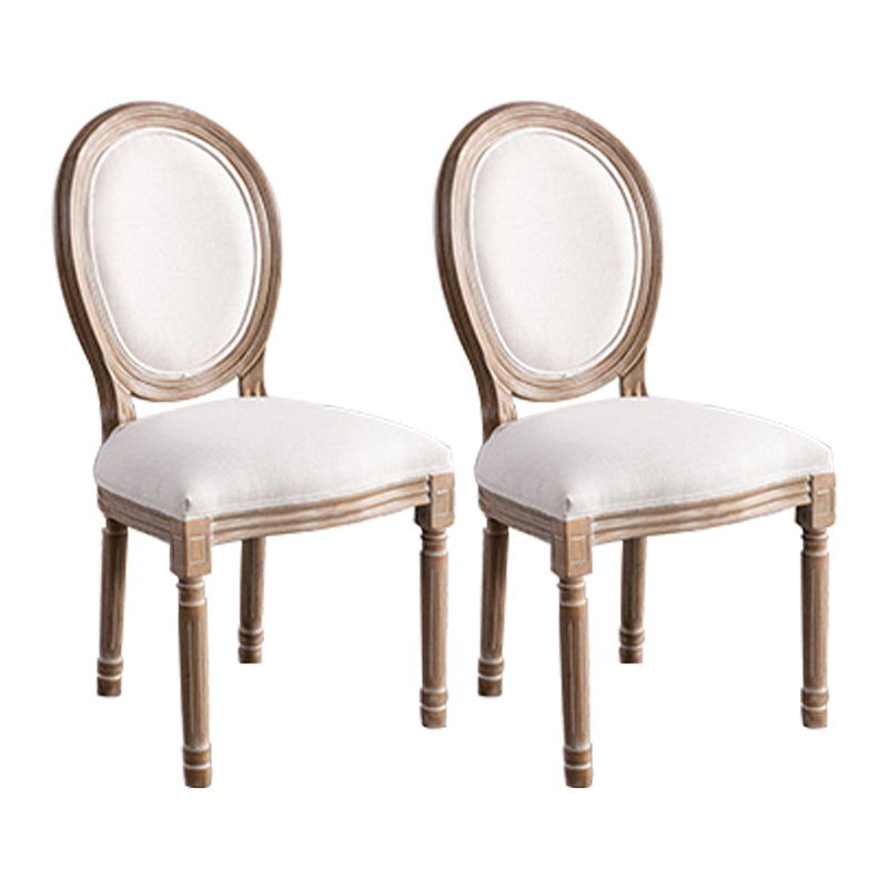 Solid Wood Farmhouse Dining Room Chair Matte Finish King Louis Back Side Chair