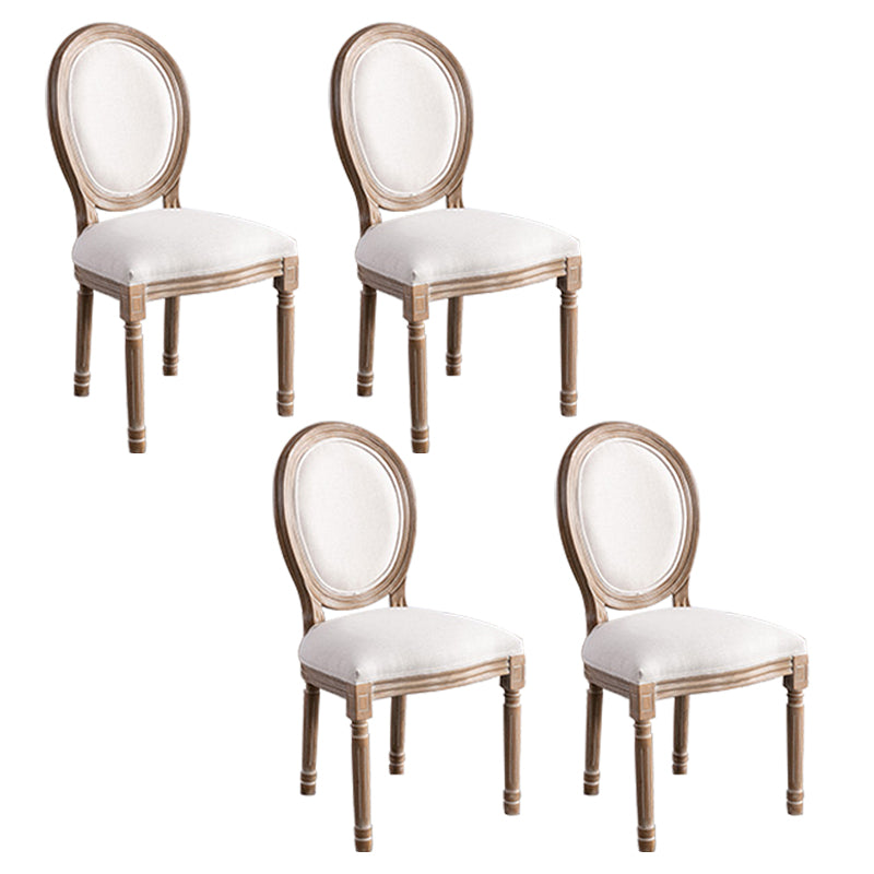 Solid Wood Farmhouse Dining Room Chair Matte Finish King Louis Back Side Chair