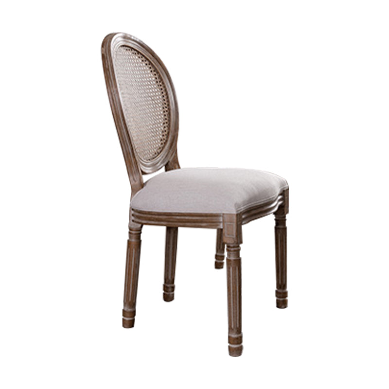 Solid Wood Farmhouse Dining Room Chair Matte Finish King Louis Back Side Chair