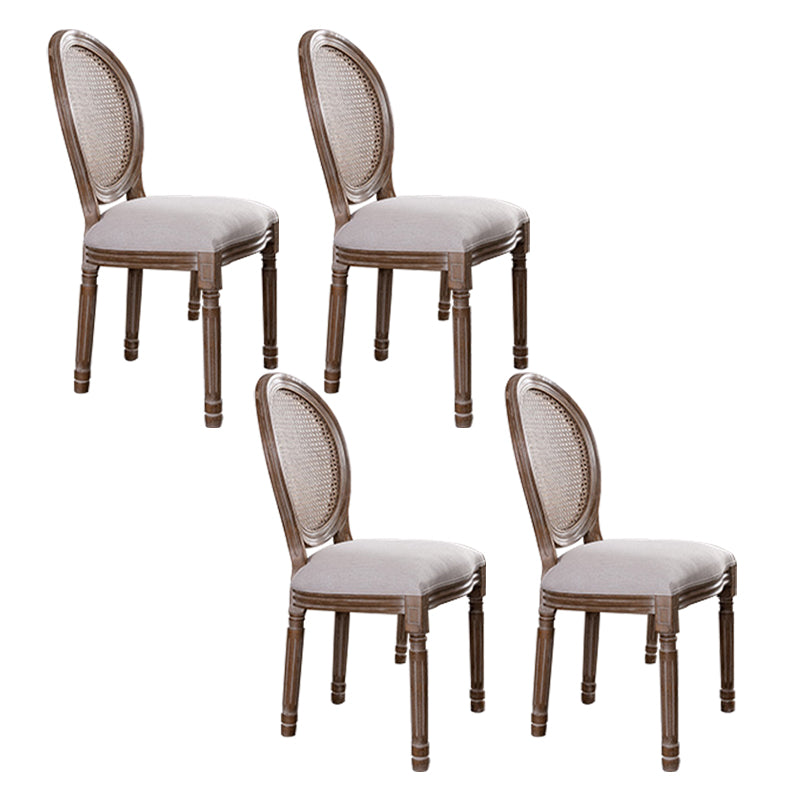 Solid Wood Farmhouse Dining Room Chair Matte Finish King Louis Back Side Chair