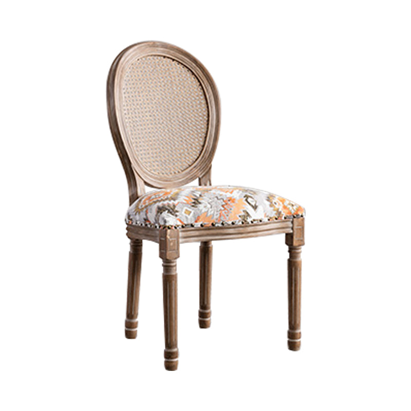 Solid Wood Farmhouse Dining Room Chair Matte Finish King Louis Back Side Chair