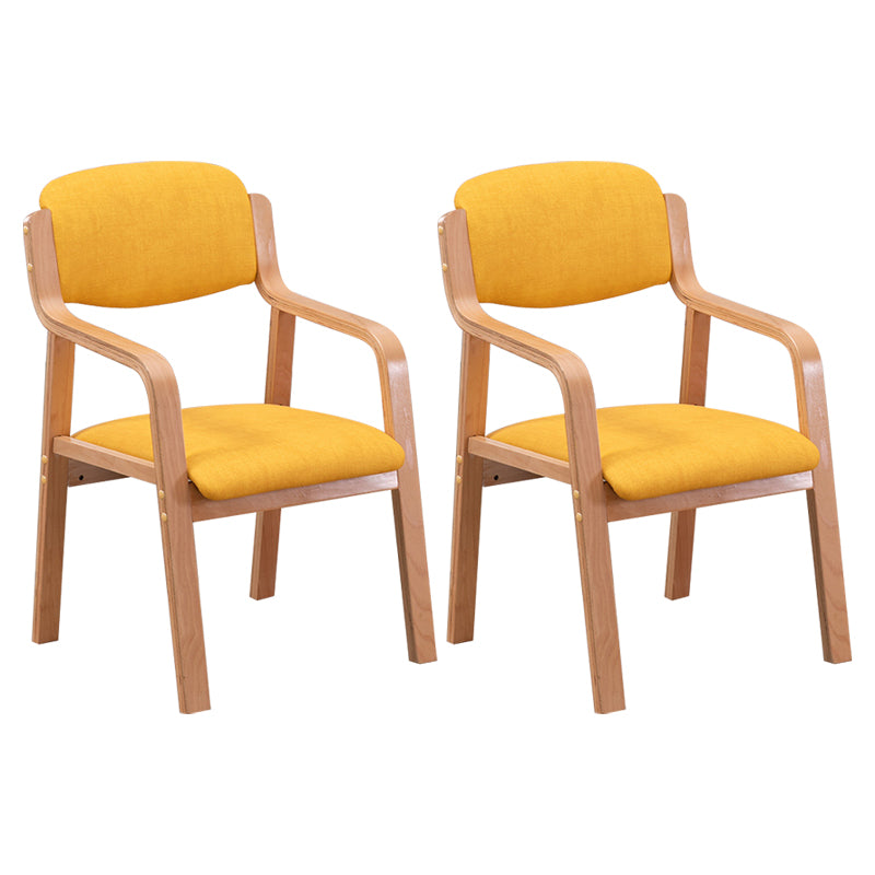 Chaise de salle à manger en bois massif de fauteuil de salle à manger de cuisine à dossier d'ouverture contemporaine