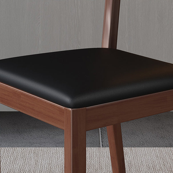 Chaise de salle à manger carrée de cuisine moderne, chaise sans bras latérale à dossier ouvert