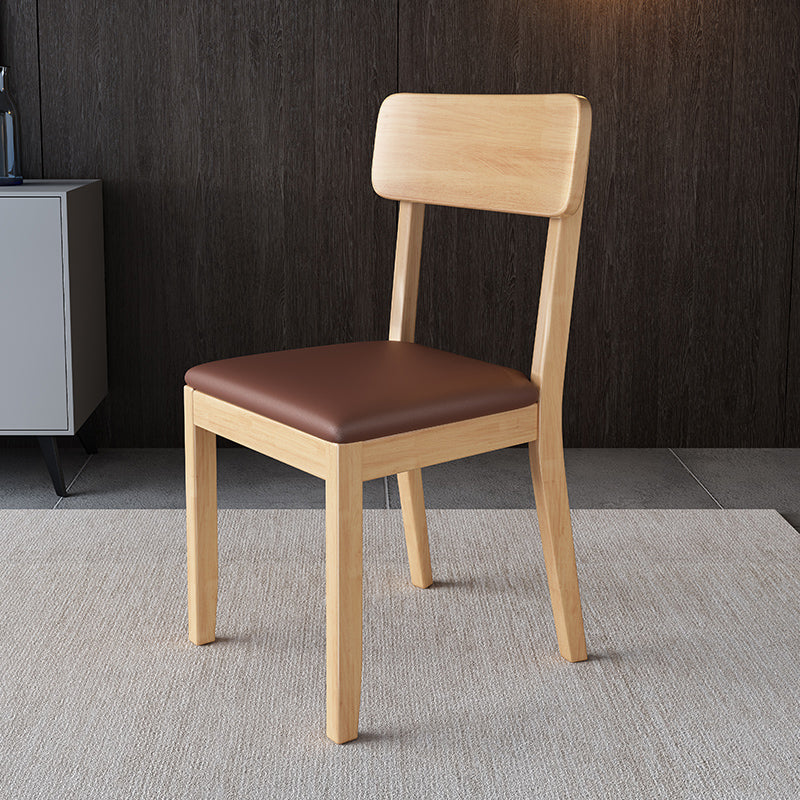 Chaise de salle à manger carrée de cuisine moderne, chaise sans bras latérale à dossier ouvert