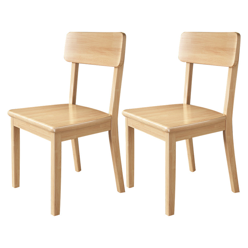 Chaise de salle à manger carrée de cuisine moderne, chaise sans bras latérale à dossier ouvert