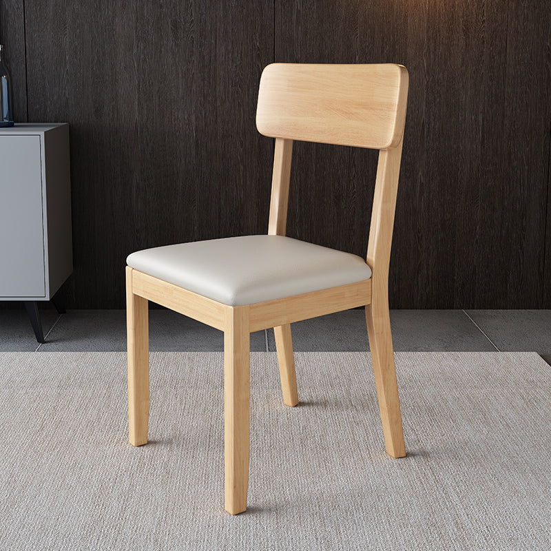 Chaise de salle à manger carrée de cuisine moderne, chaise sans bras latérale à dossier ouvert