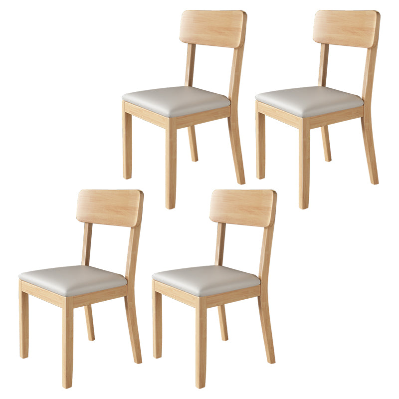 Chaise de salle à manger carrée de cuisine moderne, chaise sans bras latérale à dossier ouvert