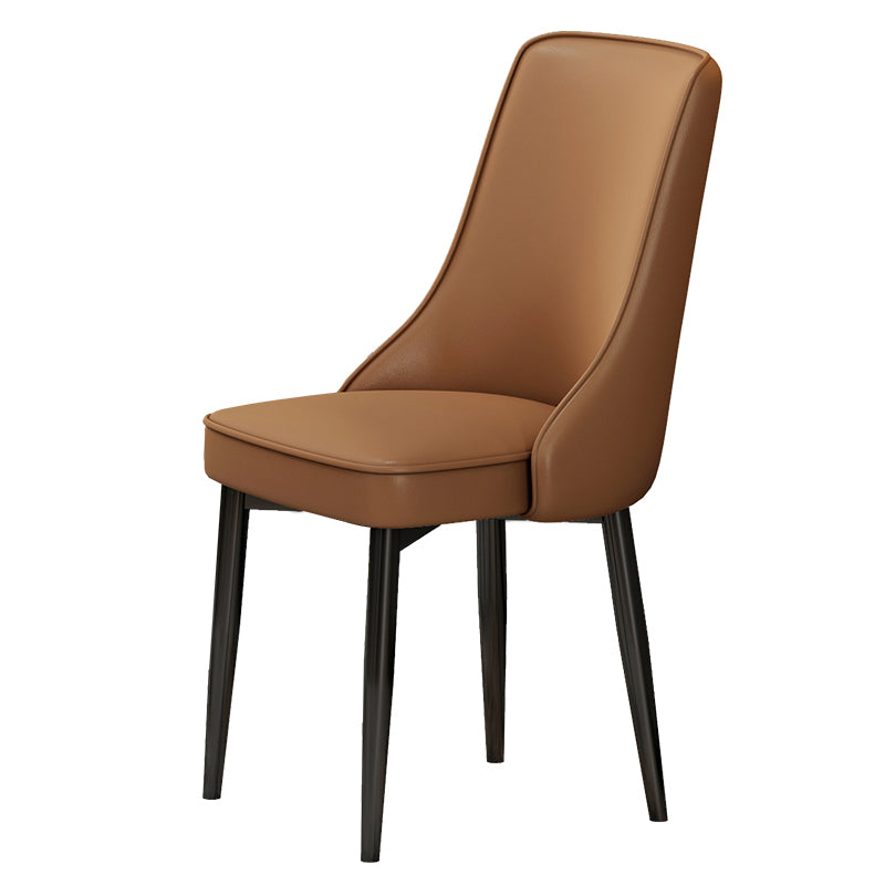 Scandinavian Style Metal Dining Chairs Dining Room Parsons Armless Chair