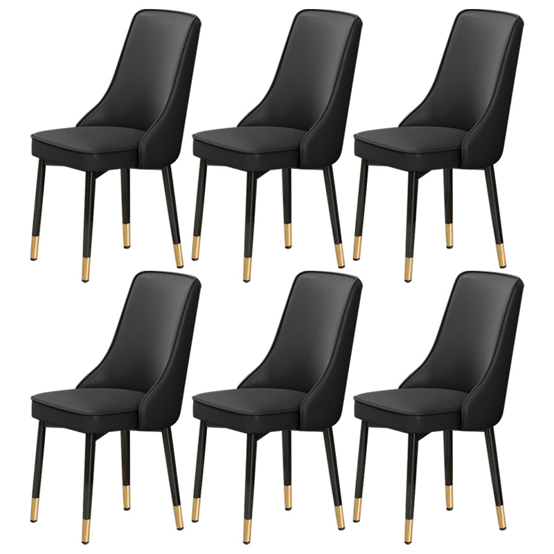 Scandinavian Style Metal Dining Chairs Dining Room Parsons Armless Chair