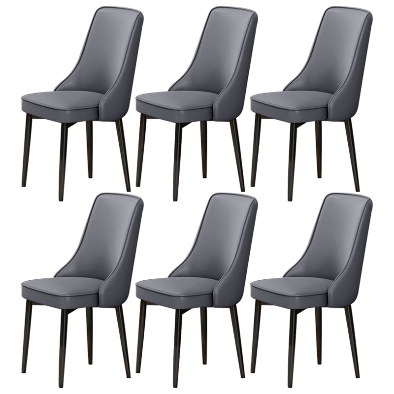 Scandinavian Style Metal Dining Chairs Dining Room Parsons Armless Chair