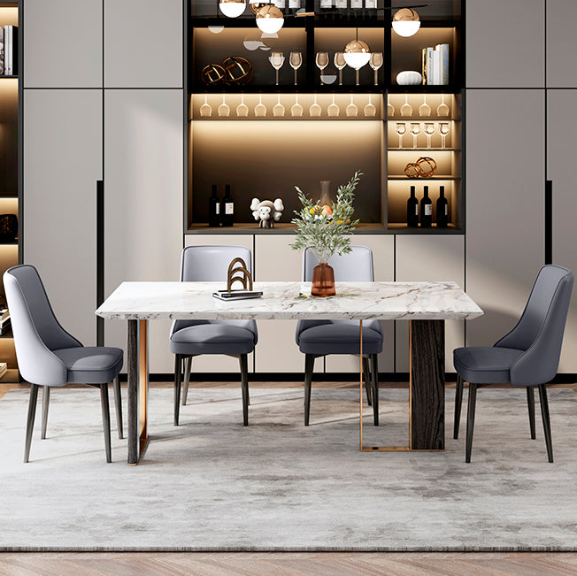 Scandinavian Style Metal Dining Chairs Dining Room Parsons Armless Chair
