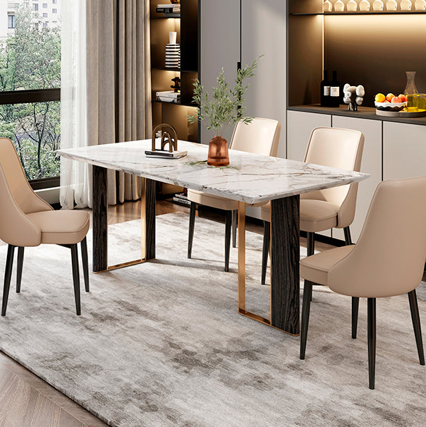 Scandinavian Style Metal Dining Chairs Dining Room Parsons Armless Chair