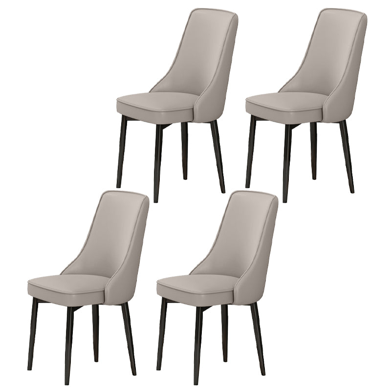 Scandinavian Style Metal Dining Chairs Dining Room Parsons Armless Chair