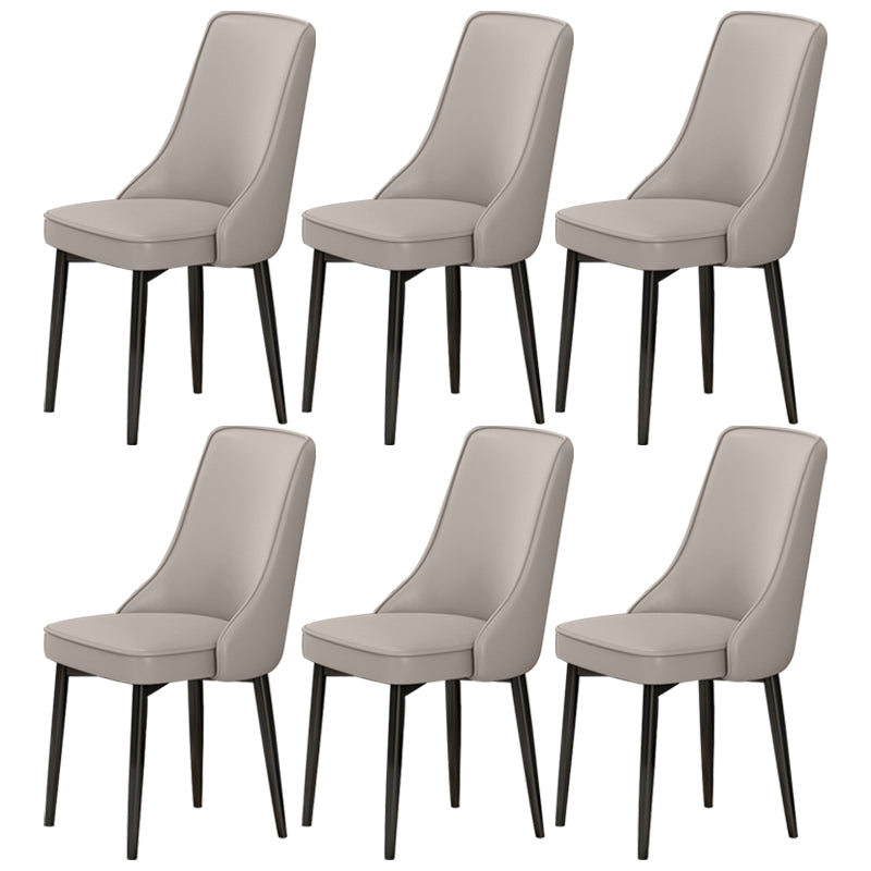 Scandinavian Style Metal Dining Chairs Dining Room Parsons Armless Chair