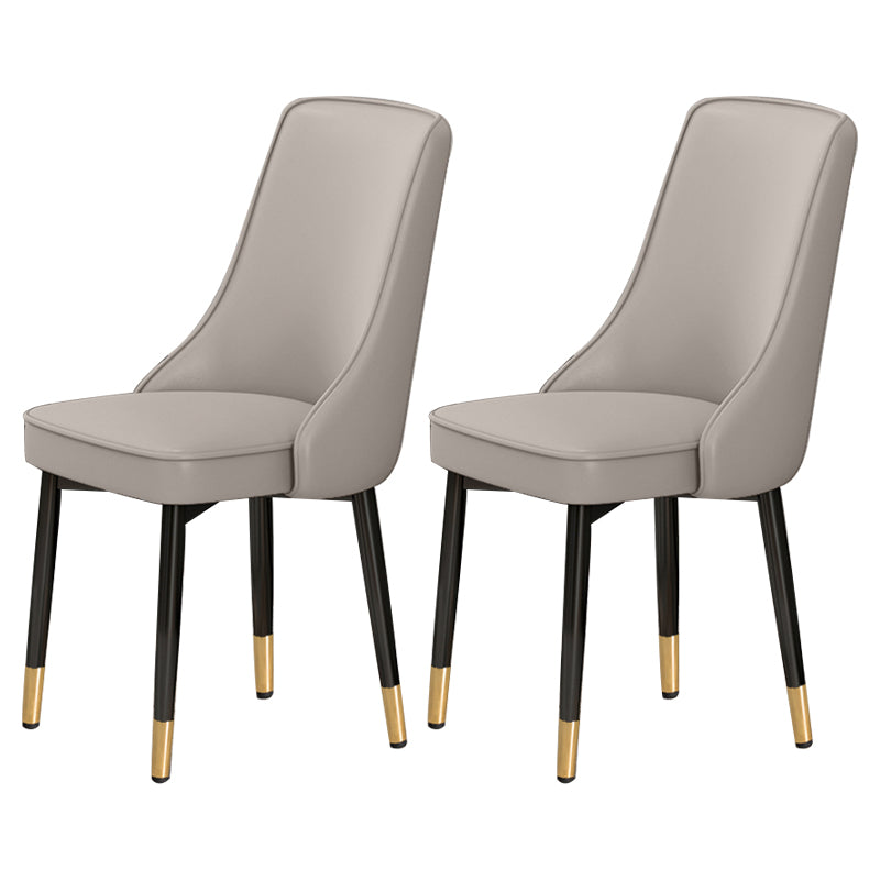 Scandinavian Style Metal Dining Chairs Dining Room Parsons Armless Chair