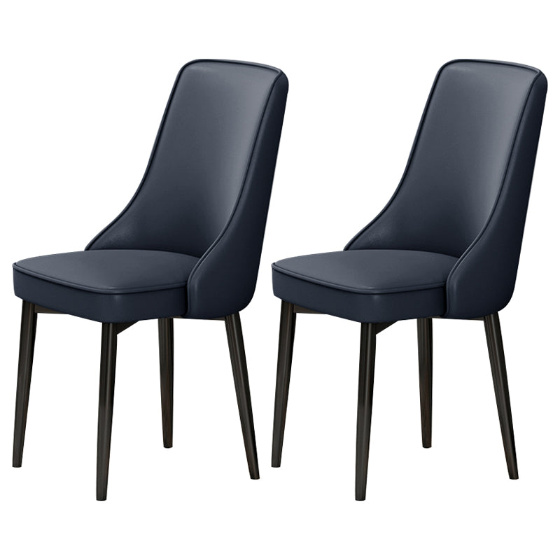 Scandinavian Style Metal Dining Chairs Dining Room Parsons Armless Chair