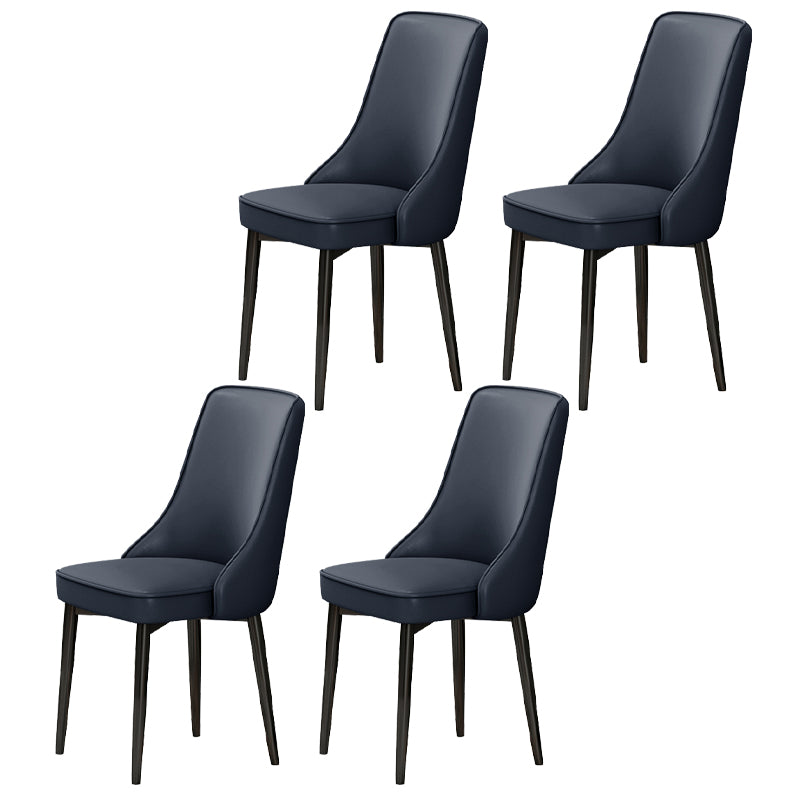 Scandinavian Style Metal Dining Chairs Dining Room Parsons Armless Chair