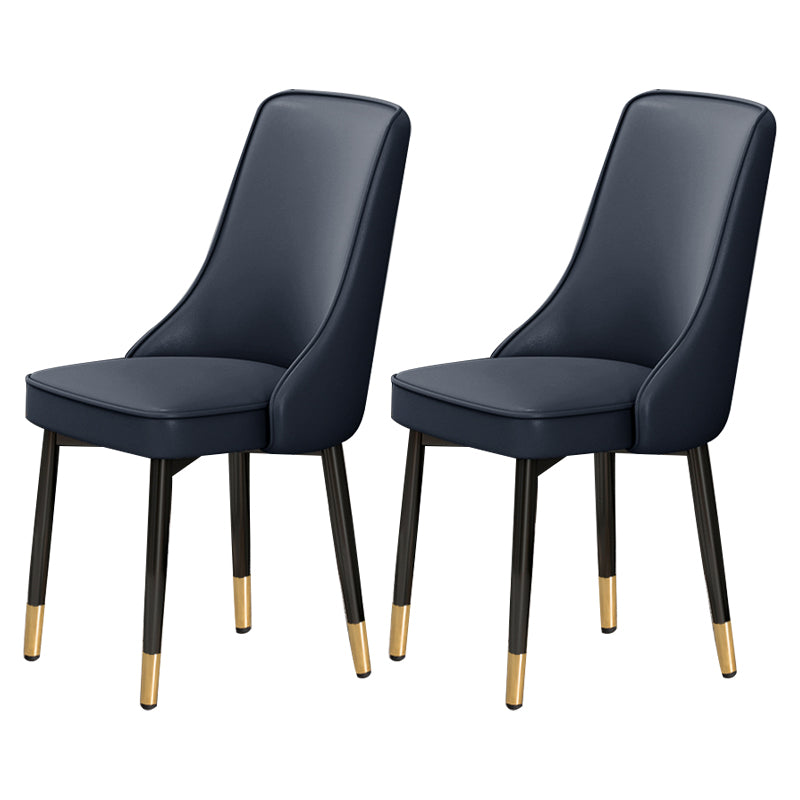 Scandinavian Style Metal Dining Chairs Dining Room Parsons Armless Chair