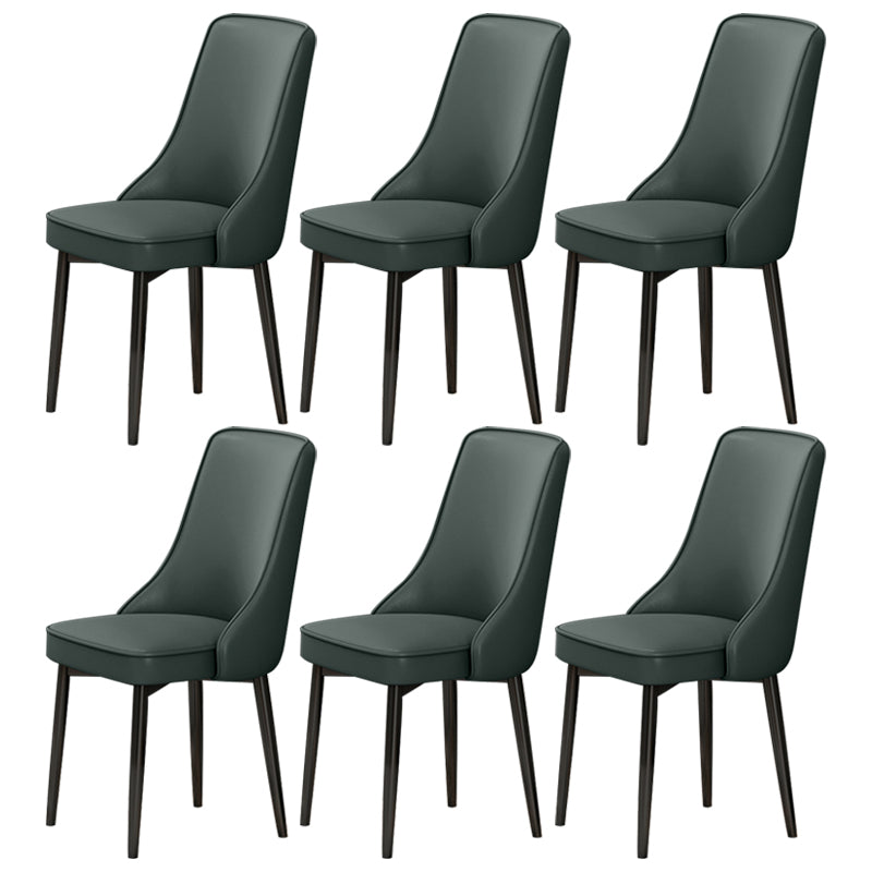 Scandinavian Style Metal Dining Chairs Dining Room Parsons Armless Chair